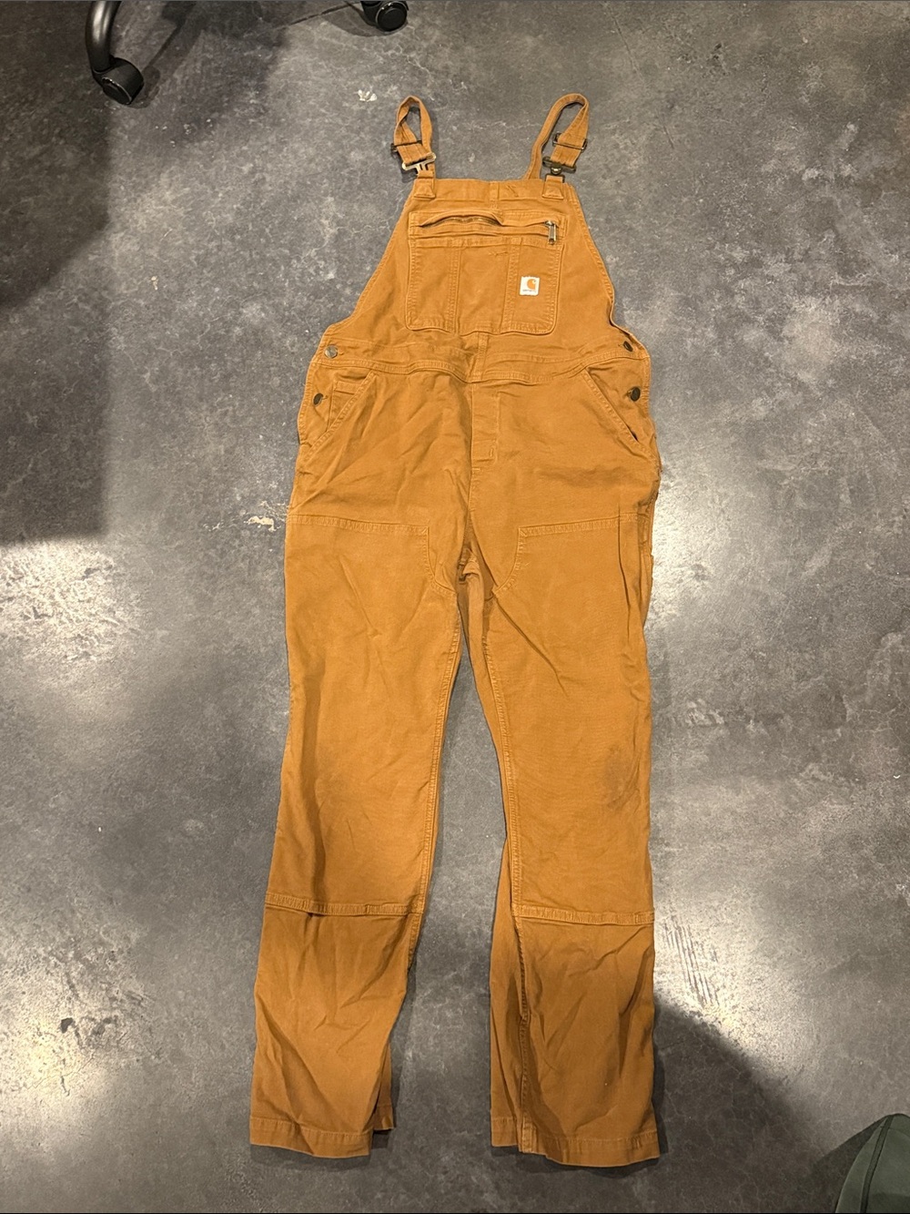 Carhartt Tan/Golden Brown Duck Canvas Overalls with Bib